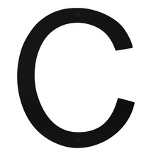 Husbokstav C Stål Svart 40 cm